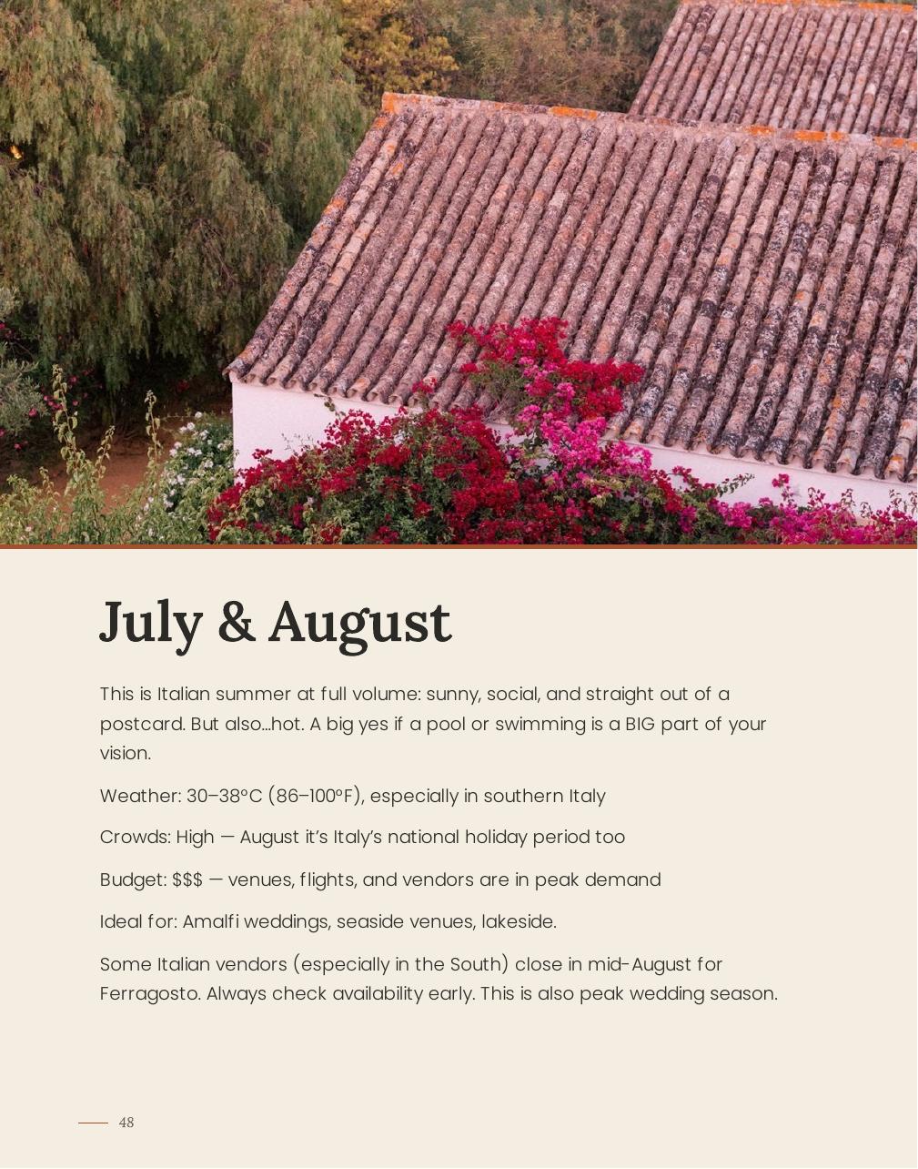 Inside the guide — July and August in Italy